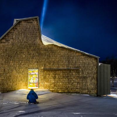Aula Capella, Fjällnäs med magiskt sken i bakgrunden